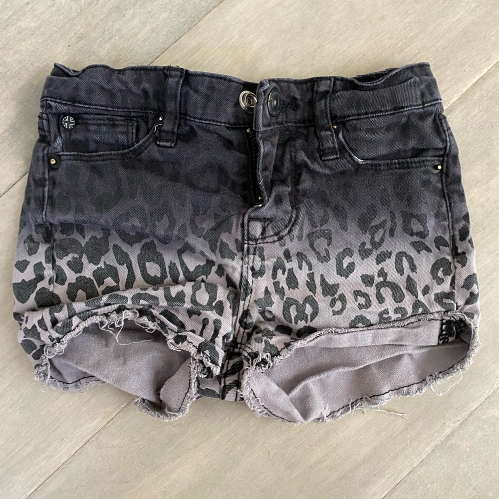 Hudson cut off animal print shorts